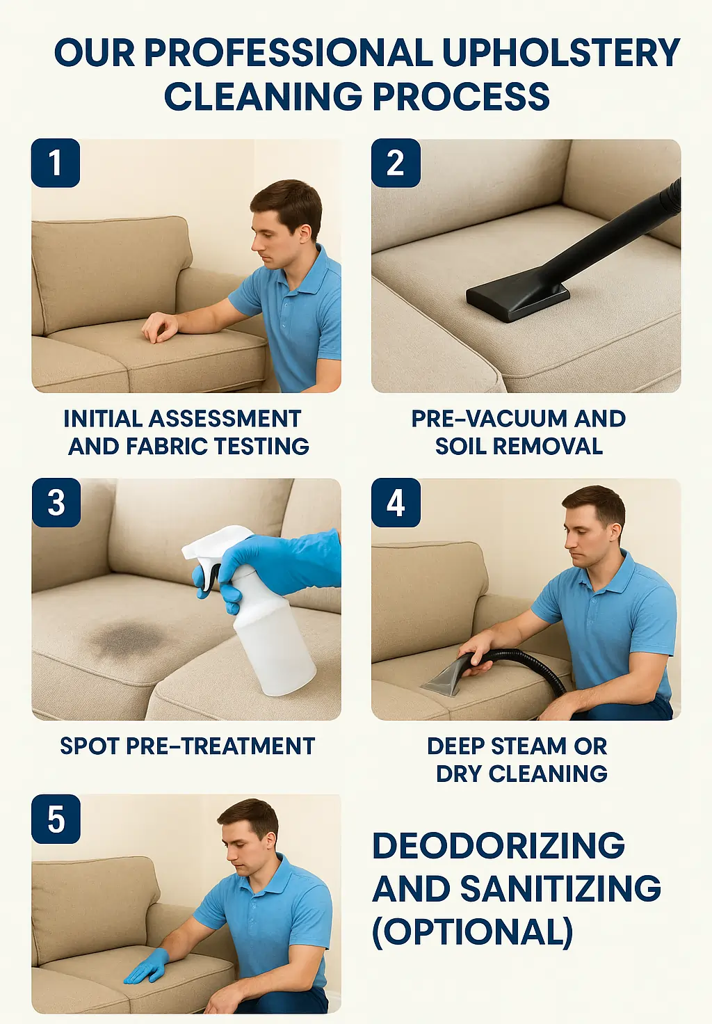 Upholstery Cleaning Process